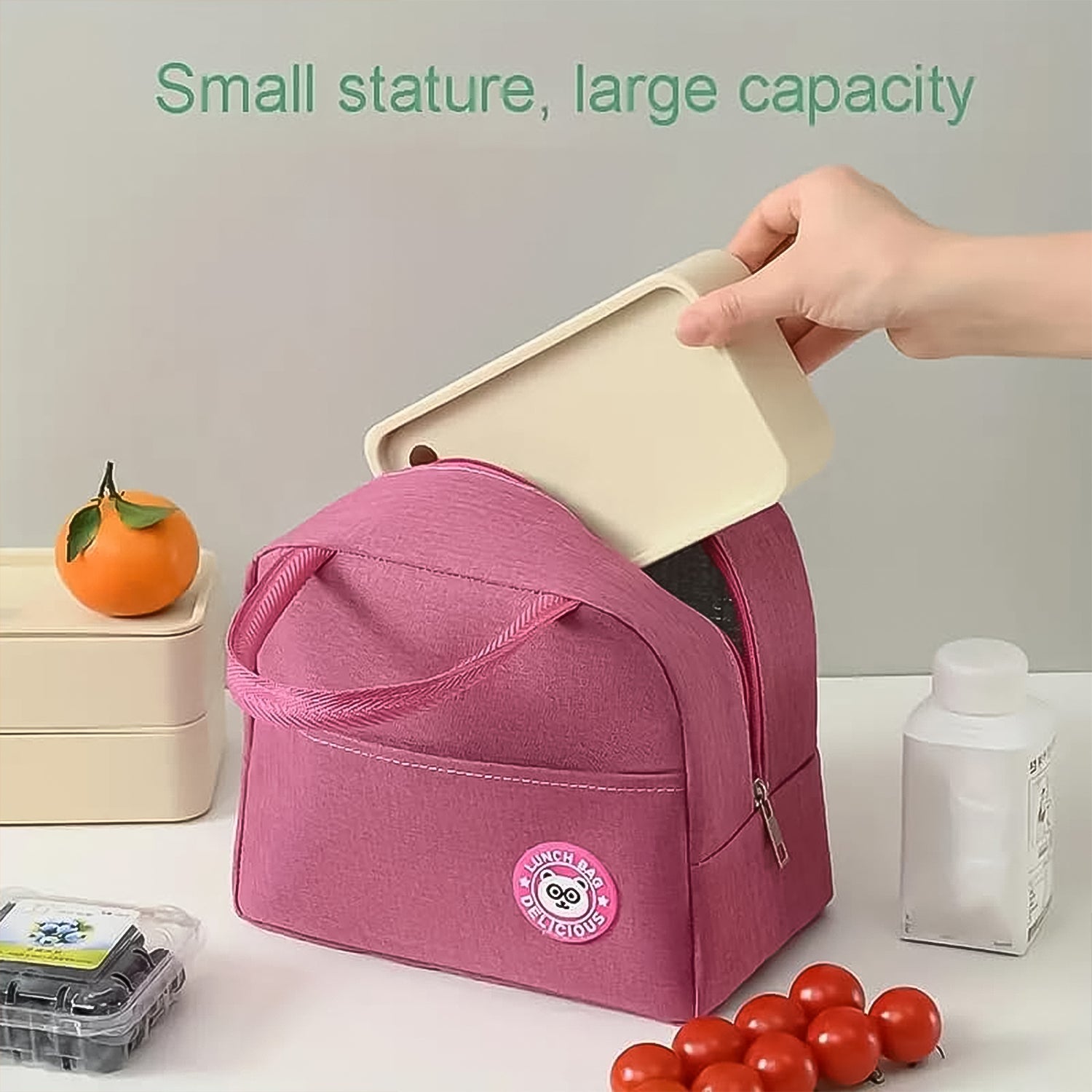 Lunch Box Bag for Women Men Insulated Lunch Bag With Zipper (1 Pc) Lunch Box Bag for Women Men Insulated Lunch Bag With Zipper (1 Pc)